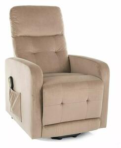 Otus II Elektromos Bársony Relax Fotel Bézs