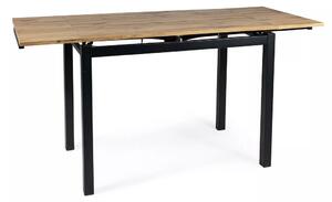 GD-017 Kinyitható Artisan Tölgy Étkezőasztal Fekete Fém Vázzal