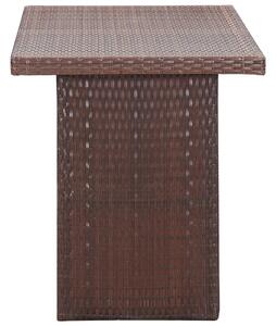 VidaXL barna polyrattan kerti asztal 110 x 60 x 67 cm