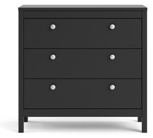 Fekete alacsony komód 82x80 cm Madrid – Tvilum