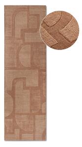 Barna kézi szövésű gyapjú futószőnyeg 80x250 cm Alexis – Villeroy&Boch