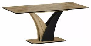 Vento Artisan Kinyitható Étkezőasztal Laminált Tölgy-Fekete Modern