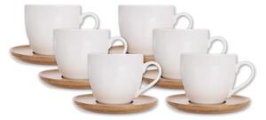 Fehér porcelán csésze szett 6 db-os 125 ml Whiteline – Orion