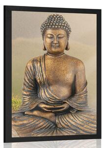 Poszter Buddha szobor meditáló helyzetben