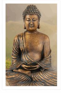 Poszter Buddha szobor meditáló helyzetben