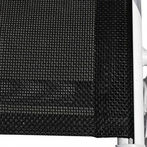 VidaXL 4 db fekete rakásolható acél és textilén kerti szék