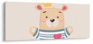 Kép - Teddy maci koronával (120x50 cm)