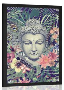 Poszter Buddha exotikus háttérrel - 20x30 black