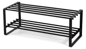 Fekete fém cipőtartó 70x29x27 cm Rex – Spinder Design