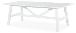 Asztal Riverton 527, Fehér, 76x100x220cm, Közepes sűrűségű farostlemez, Váz anyaga