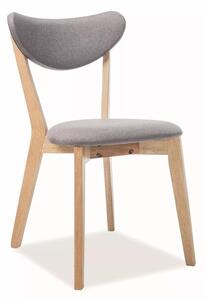 Brando Skandináv Szövet Szék Tölgy Szürke Ergonomikus