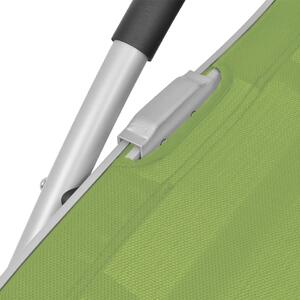 VidaXL zöld alumínium és textilén napozóágy párnával