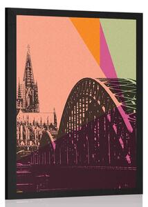 Poszter Köln város digitális illusztrációja