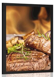 Poszter grillezett marha steak