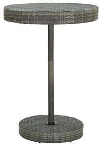 VidaXL 5 részes szürke polyrattan kerti bárszett párnákkal