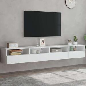 VidaXL 2 db fehér szerelt fa fali TV-szekrény 100 x 30 x 30 cm