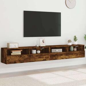 VidaXL 2 db füstös tölgyszínű szerelt fa TV-szekrény 100 x 30 x 30 cm