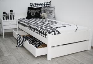 DAVON ágy + matrac + ágyrács AJÁNDÉK, 90x200, fehér + tárolóhely