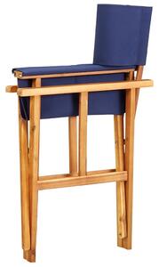 VidaXL kék tömör akácfa rendezői szék