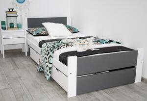 LEA ágy + matrac + ágyrács AJÁNDÉK, 90x200, szürke/fehér