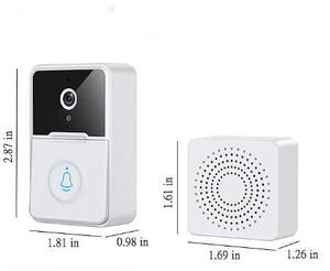 SmartCom Okos vezetéknélküli kapucsengő beltéri vevővel,fehér szín