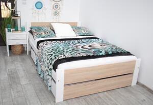 LEA ágy + matrac + ágyrács AJÁNDÉK, 140x200, sonoma/fehér