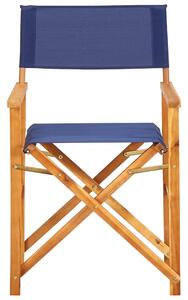 VidaXL kék tömör akácfa rendezői szék