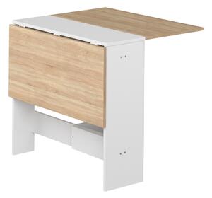 Bővíthető étkezőasztal tölgyfa dekoros asztallappal 76x28 cm Papillon – TemaHome