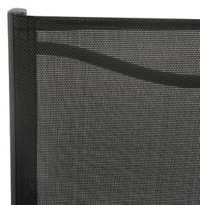 VidaXL 4 db fekete és antracitszürke textilén és acél kerti szék