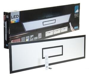 Eglo Bordonara szabályozható mennyezeti RGBW LED lámpa távirányítóval, 119x29 cm, fekete-fehér