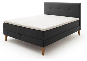 Antracitszürke boxspring ágy 180x200 cm Stockholm – Meise Möbel