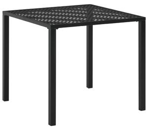 VidaXL fekete acél kerti asztal 80 x 80 x 72 cm
