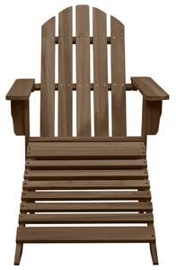 VidaXL barna fa kerti szék zsámollyal