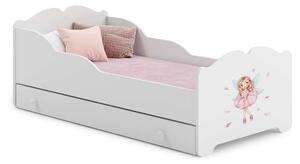 Kobi Anna Ifjúsági ágy matraccal és ágyneműtartóval 80x160cm - fehér - Többféle matricával