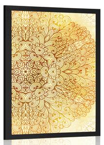 Poszter arany etnikus Mandala