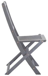 VidaXL 6 db összecsukható tömör akácfa kültéri szék párnákkal