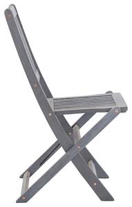VidaXL 8 db tömör akácfa összecsukható kültéri szék
