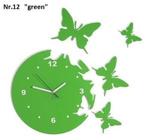 Modern falióra pillangókkal Zöld
