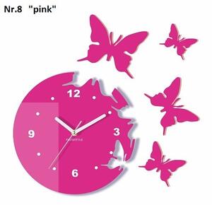 Modern falióra pillangókkal Rózsaszín