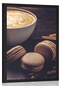 Poszter kávé és csokoládé macaroons