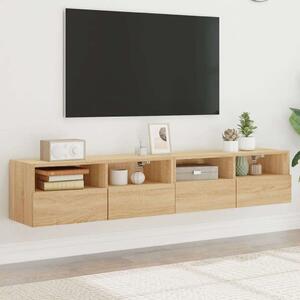 VidaXL 2 db sonoma tölgy színű szerelt fa fali TV-szekrény 80x30x30 cm