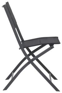VidaXL 2 db acél és textilén összecsukható kültéri szék