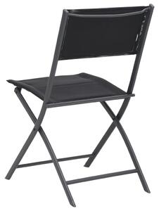VidaXL 2 db acél és textilén összecsukható kültéri szék