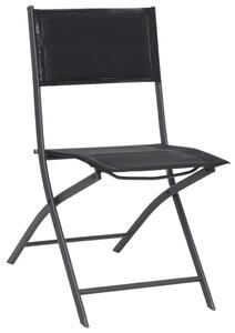 VidaXL 4 db összecsukható acél/textilén kültéri szék