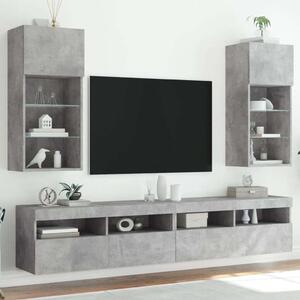 VidaXL 2 db betonszürke TV-szekrény LED-világítással 40,5 x 30 x 90 cm