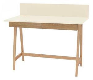 LUKA Ashwood íróasztal 110x50cm fiókkal fehér