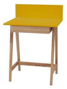LUKA Ashwood íróasztal 65x50cm fiókkal / sárga