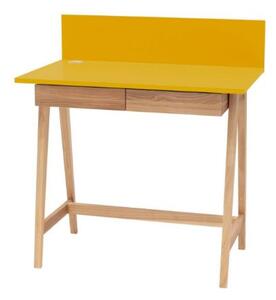 LUKA Ashwood íróasztal 85x50cm fiókkal sárga