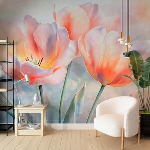 Fotótapéta Tulipánok, Fotótapéta akvarell, w05467 : Uwalls.hu