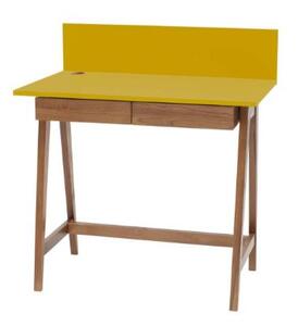 LUKA Íróasztal 85x50cm fiókos tölgyfa sárga